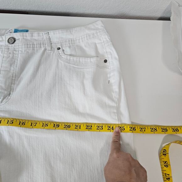 Womens Just My Size White Modern Bootcut Jeans Plus Sz 24W Average Stretch Denim - Picture 7 of 8